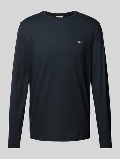 Gant Longsleeve mit Label-Stitching Black 2