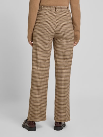 Weekend Max Mara Straight Fit Stoffhose mit Bügelfalten Modell 'PANETTO' Camel 5