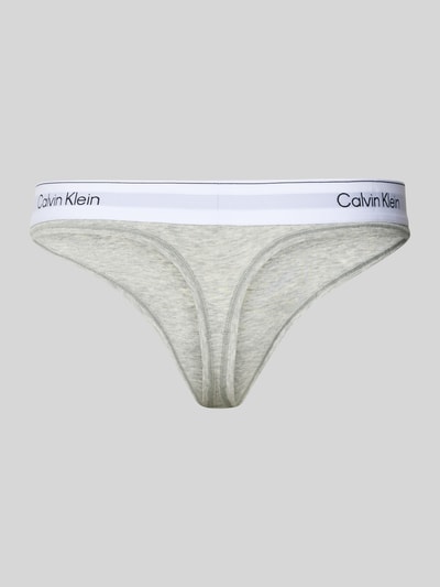 Calvin Klein Underwear String mit elastischem Logo-Bund Hellgrau 3