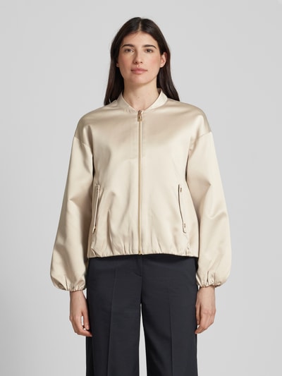 s.Oliver BLACK LABEL Oversized blouson met elastische zoom Beige - 4