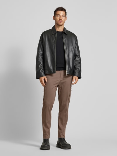 CK Calvin Klein Regular fit cargobroek met cargozakken Cognac - 1