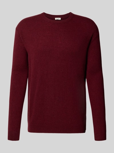 American Vintage Slim Fit Strickpullover aus Cashmere Blend Modell 'RAXOW' Bordeaux 2
