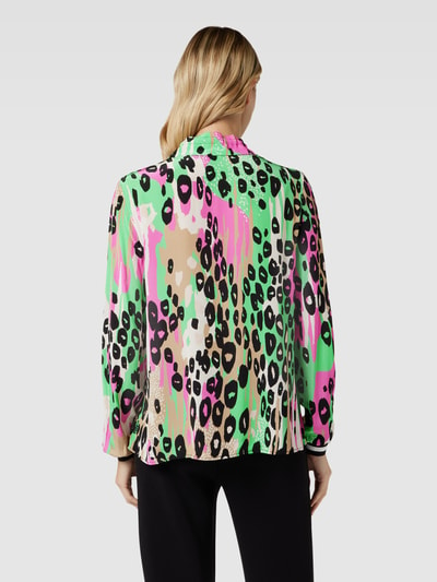 Marc Cain Bluse mit Allover-Muster Neon Gruen 5