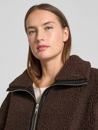 Jake*s Casual Kurtka z futerka z wpuszczanymi kieszeniami Ciemnobrązowy 3