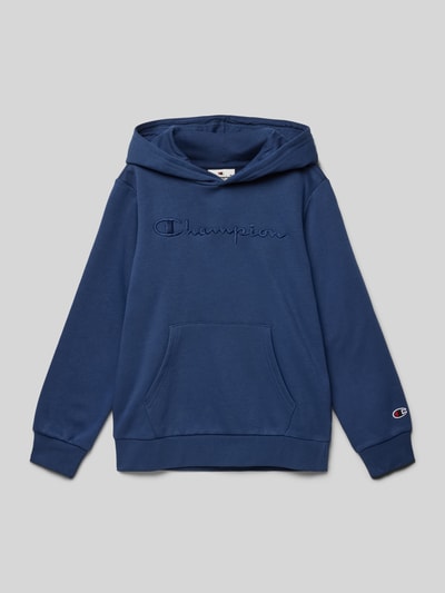 CHAMPION Hoodie mit Label-Stitching Dunkelblau 1