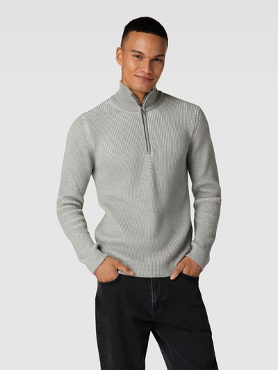 Cinque Gebreide pullover met opstaande kraag, model 'Falco' Zilver - 4