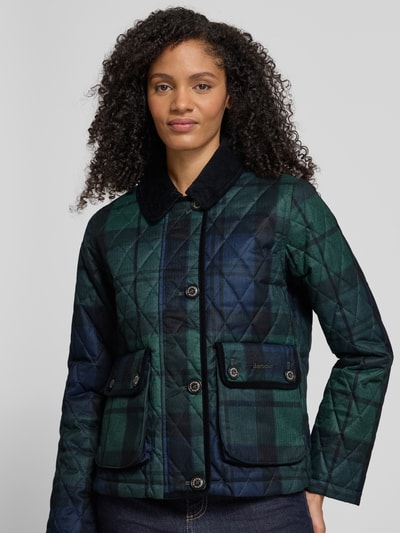 Barbour Kurtka pikowana o kroju regular fit ze sztruksowym kołnierzem model ‘LOUDON QUILT’ Ciemnoniebieski 3