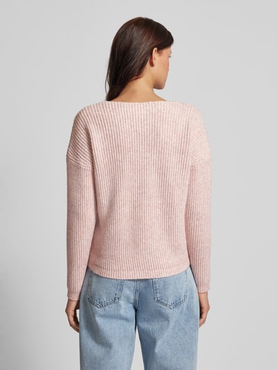 QS Gebreide pullover met V-hals Roze - 5