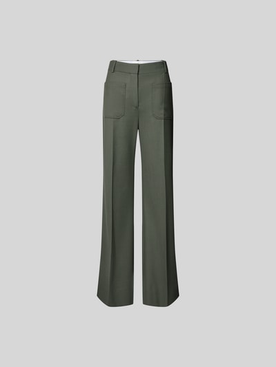Victoria Beckham Straight Fit Bundfaltenhose mit Woll-Anteil Schilf 2