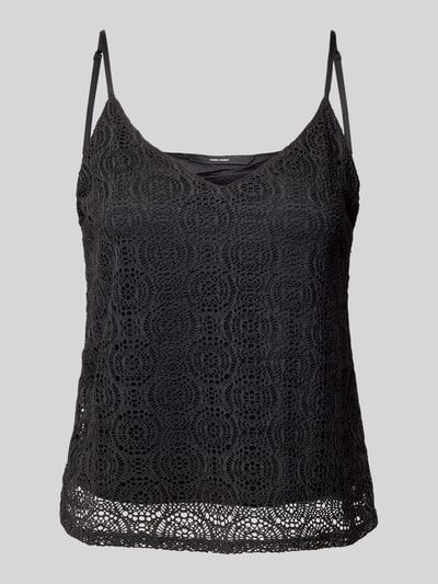 Vero Moda Comfort Fit Trägertop mit Spitze Modell 'MAYA' Black 2