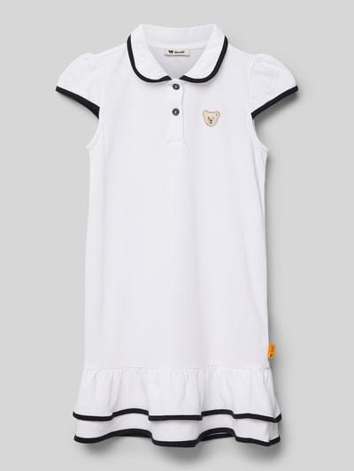 Steiff Polokleid mit Motiv-Badge Weiss 1