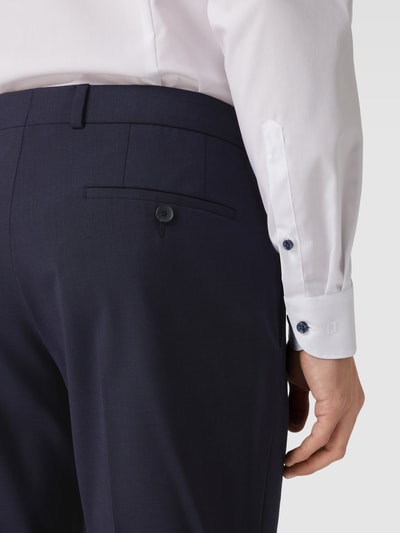 s.Oliver BLACK LABEL Regular fit pantalon met persplooien, model 'OULTIMATE' Marineblauw - 3