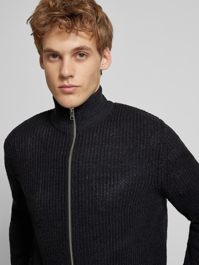 Jack & Jones Cardigan mit Stehkragen Modell 'LEWIS' Marine Melange 3