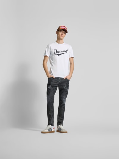 Dsquared2 T-Shirt mit Label-Print Weiss 1