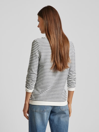 Tom Tailor Denim Tailliertes Sweatshirt mit gerafften Ärmeln Dunkelblau 5