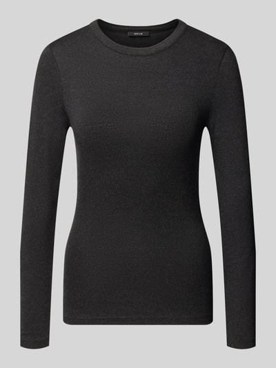 OPUS Langarmshirt mit Rundhalsausschnitt Modell 'Sifa' Black 1