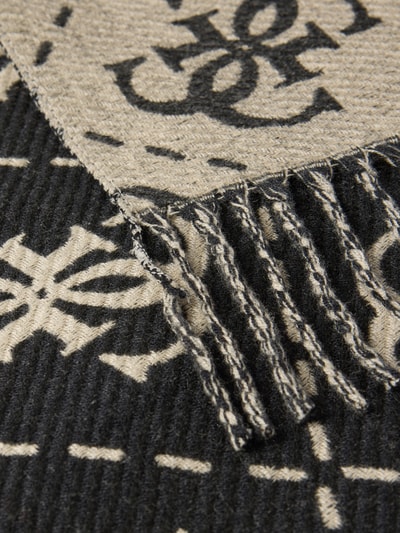 Guess Szal z wystrzępieniami Czarny 2