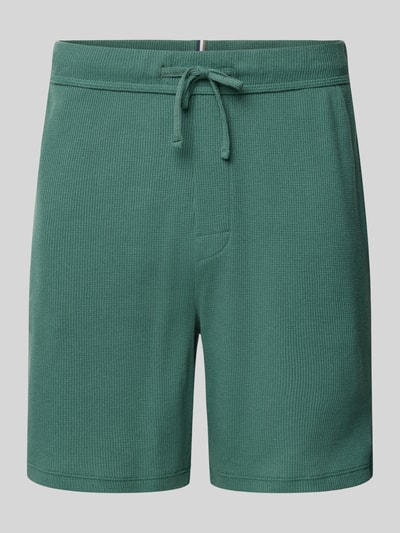 Christian Berg Men Regular fit sweatpants met structuurmotief Rietgroen - 2
