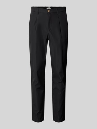 Colours & Sons Tapered Fit Chino mit Bundfalten Black 1