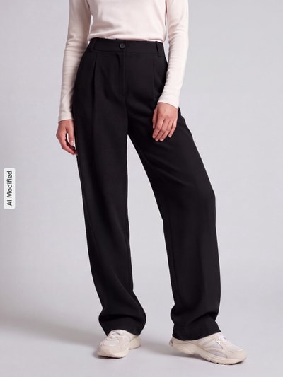 VERO MODA Weite Hose mit Viskose-Anteil Modell 'STELLA' Black 4
