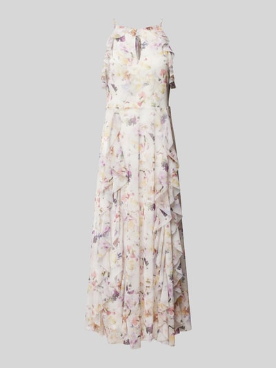 Ted Baker Midikleid mit floralem Muster und Volants Modell 'LAURIIN' Offwhite 2