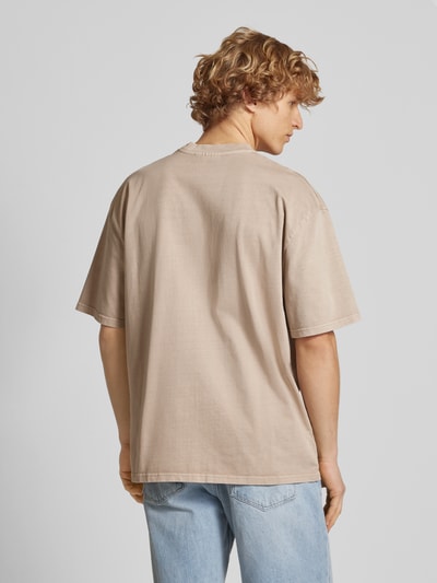 Pegador Oversized T-Shirt mit Label-Stitching Taupe 5