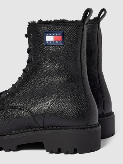 Tommy Jeans Boots met labelapplicatie, model 'LACE UP WARM LINED BOOT' Zwart - 3