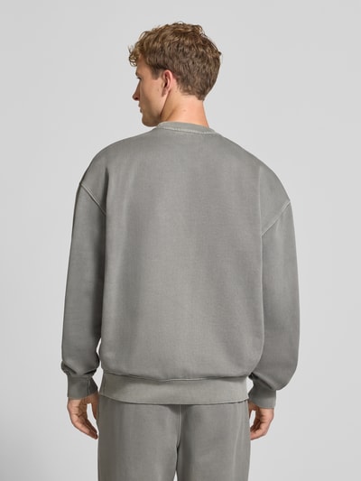 PEGADOR Relaxed Fit Sweatshirt aus Baumwoll-Mix Dunkelgrau 5