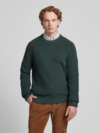 MCNEAL Gebreide pullover met ronde hals Flessengroen - 4