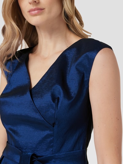 Paradi Cocktailkleid in schimmernder Wickel-Optik Petrol 3
