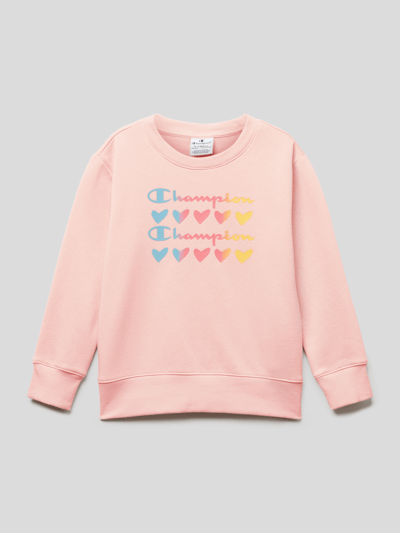 CHAMPION Sweatshirt mit Label-Print Altrosa 1