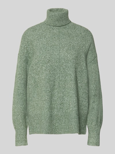 VERO MODA Regular Fit Rollkragenpullover mit Seitenschlitzen Modell 'DOFFY' Schilf Melange 2