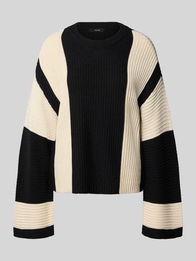 Vero Moda Regular Fit Strickpullover aus Baumwoll-Mix Modell 'GIGI' Black 2