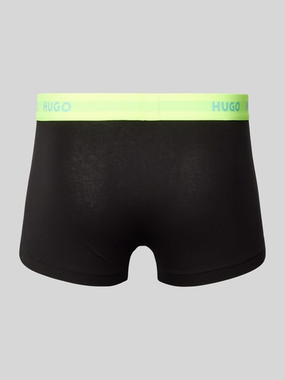 HUGO Trunks mit elastischem Label-Bund im 3er-Pack Black 3