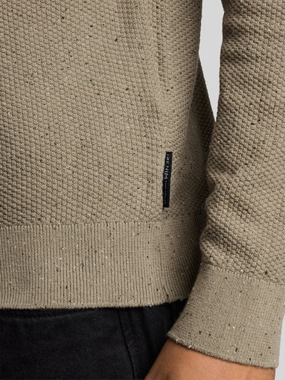 Tom Tailor Denim Sweter z czystej bawełny z okrągłym dekoltem Ciemnozielony 3
