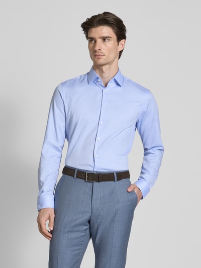 Jake*s Slim Fit Business-Hemd mit Knopfleiste Bleu 4