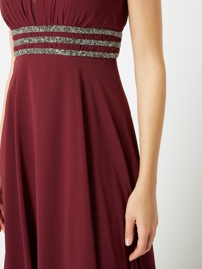 Jake*s Cocktail Abendkleid aus Chiffon mit Strasssteinen  Kirsche Melange 3