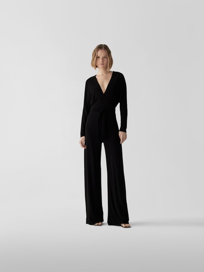 Norma Kamali Jumpsuit mit V-Ausschnitt Black 1