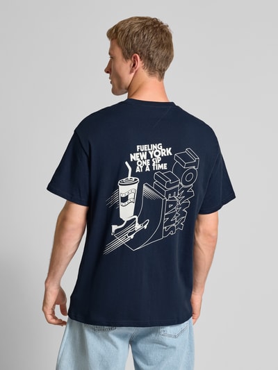 Tommy Jeans Regular fit T-shirt van puur katoen Marineblauw - 4