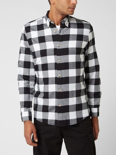 Selected Homme Koszula flanelowa o kroju slim fit z bawełny Czarny 4