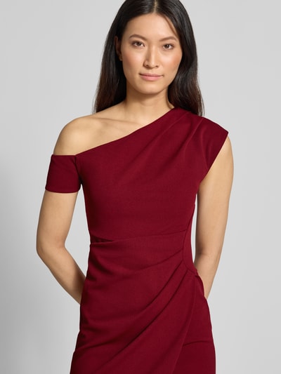 Lipsy Knielanges Kleid mit Gehschlitz Bordeaux 3