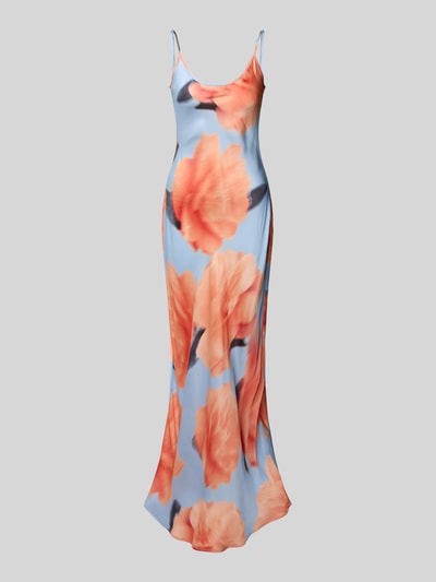 mbyM Maxikleid mit Spaghettiträgern Modell 'Bellah' Orange 2