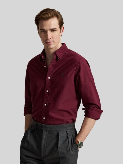 Polo Ralph Lauren Custom Fit Freizeithemd aus reiner Baumwolle Bordeaux 4