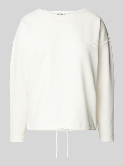 Jake*s Casual Longsleeve mit überschnittenen Schultern Offwhite 1