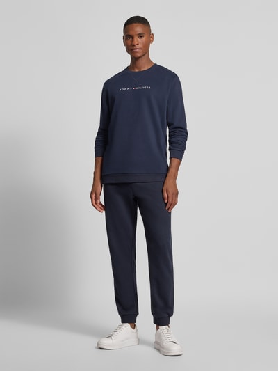 Tommy Hilfiger Bluza o kroju regular fit z mieszanki bawełny Granatowy 1