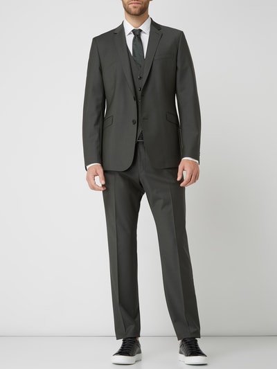 Strellson Slim fit 2-knoops colbert met stretch, model 'Allen' Groen - 1