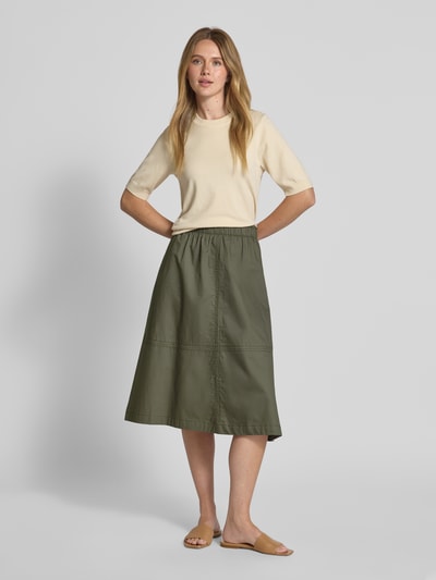 Christian Berg Woman Midirock mit elastischem Bund und Eingrifftaschen Schilf 1