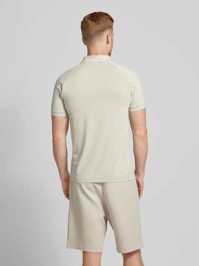 BOSS Green Poloshirt met labelprint, model 'Patteo' Beige - 5