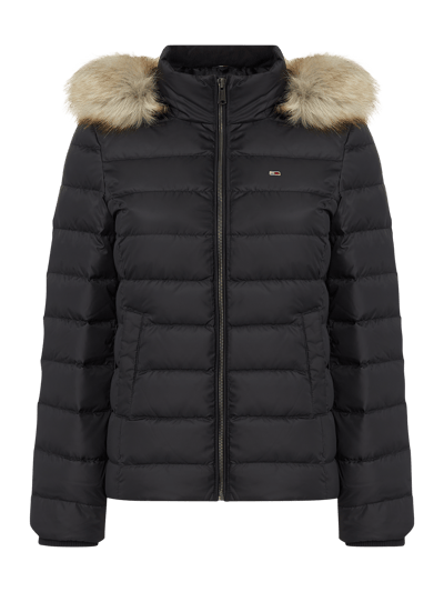 Tommy Jeans Daunenjacke mit abnehmbarem Webpelz Black 2