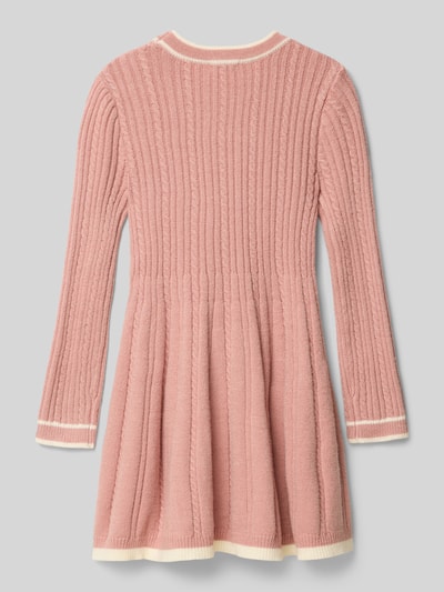 Mayoral Sukienka ze ściegiem warkoczowym Różowy 3